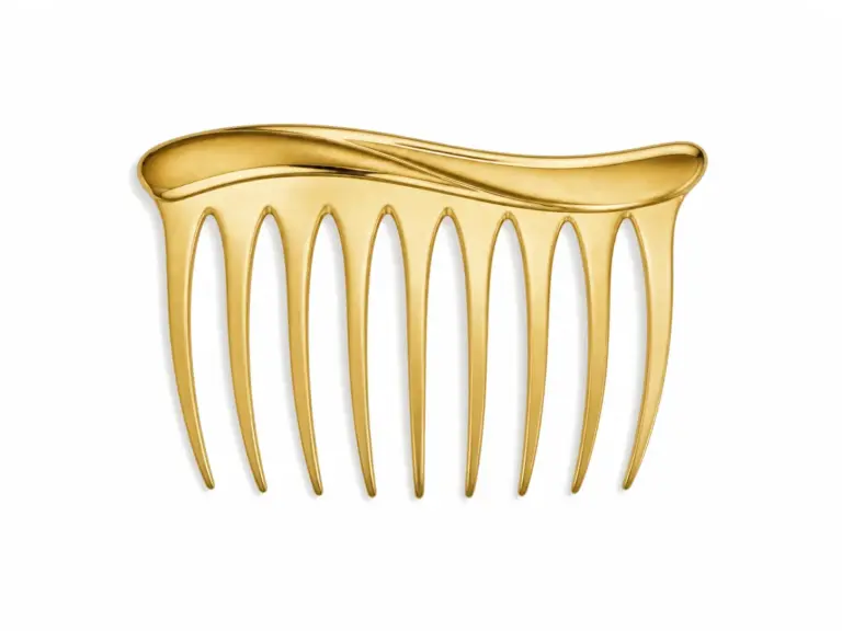 Sculpted Brass Hair Comb