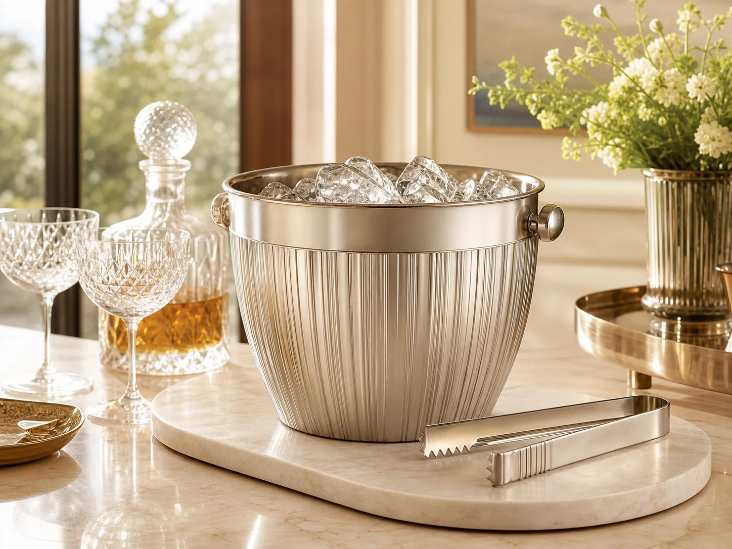 LOUISSANKA ice bucket and tongs