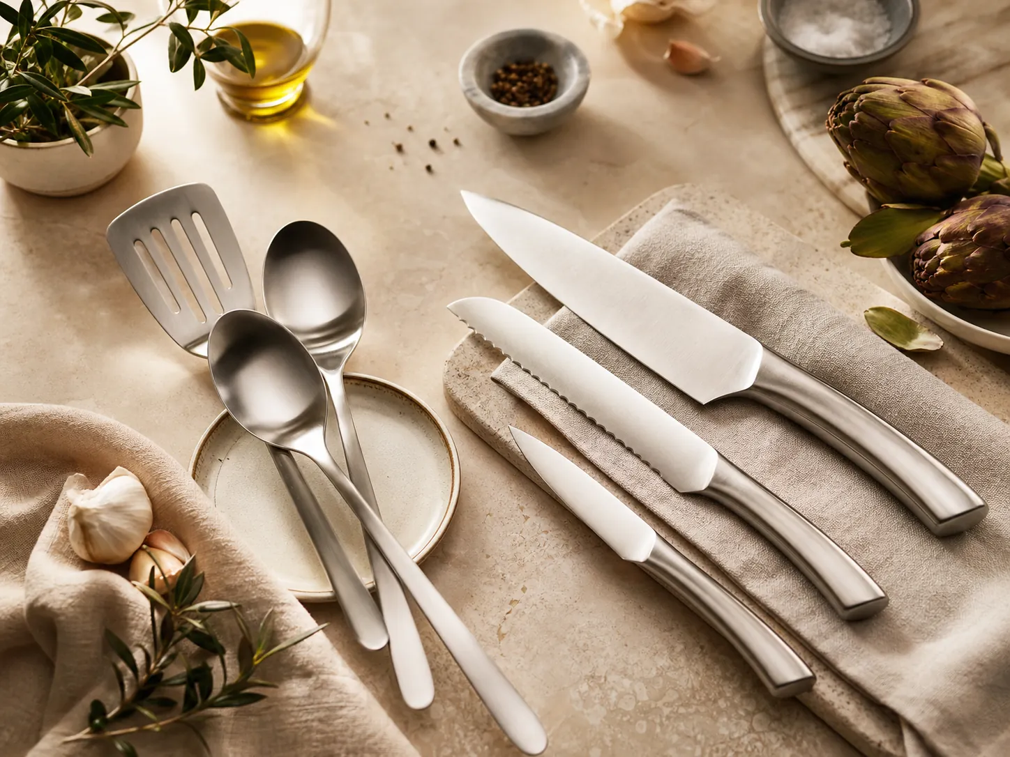 LOUISSANKA kitchen knives and utensils