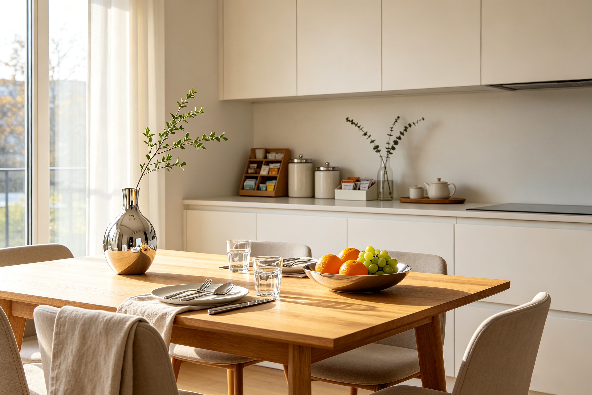 Louissanka stainless steel artware in an everyday home setting