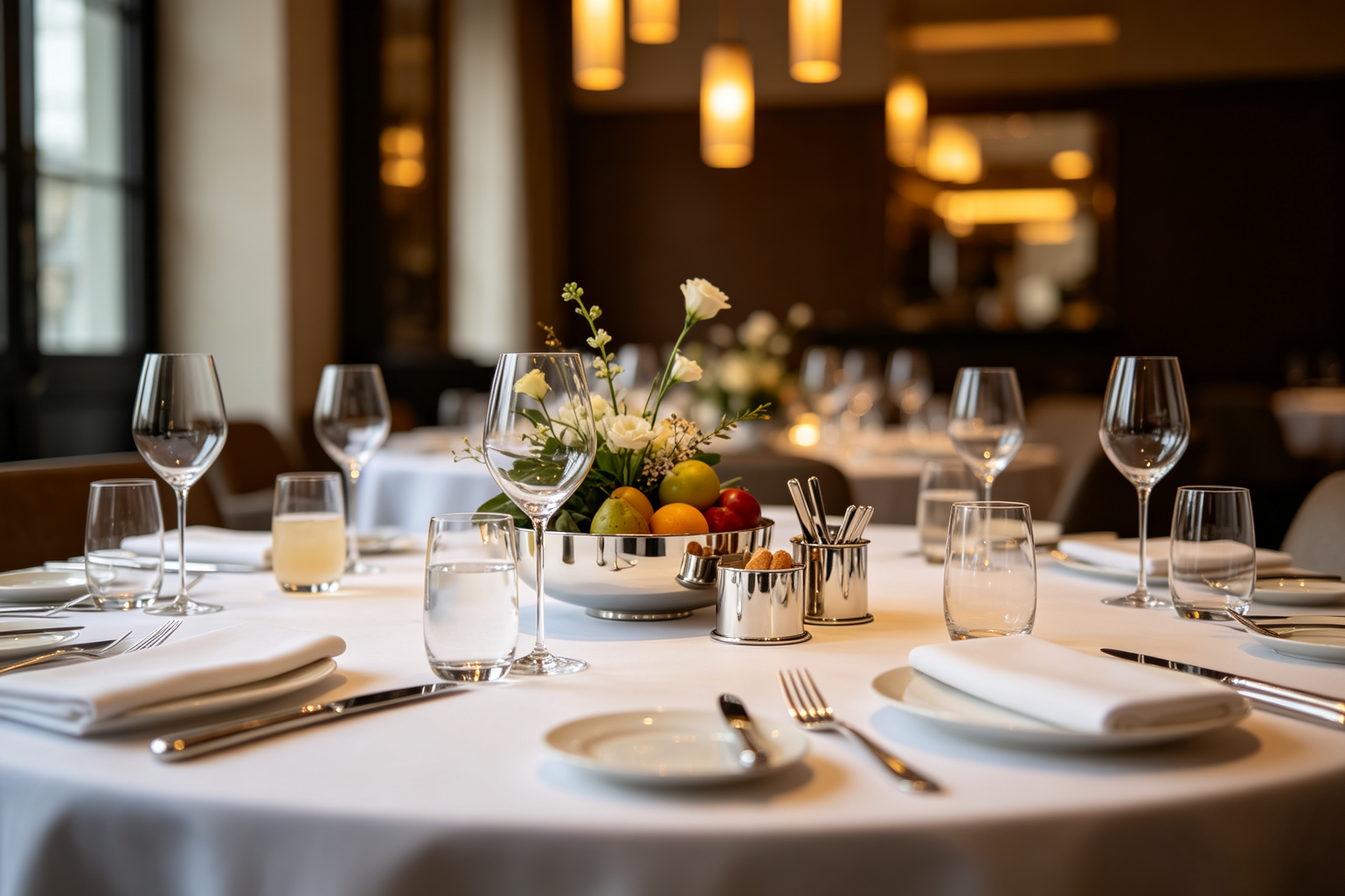 Louissanka tableware in a fine dining setting