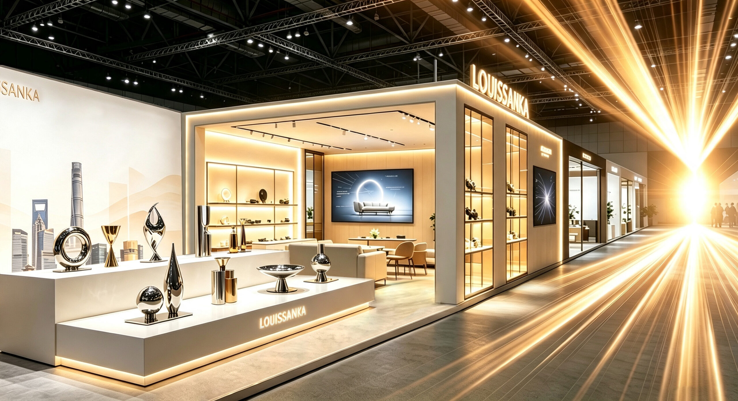 LOUISSANKA exhibition booth at an international design fair