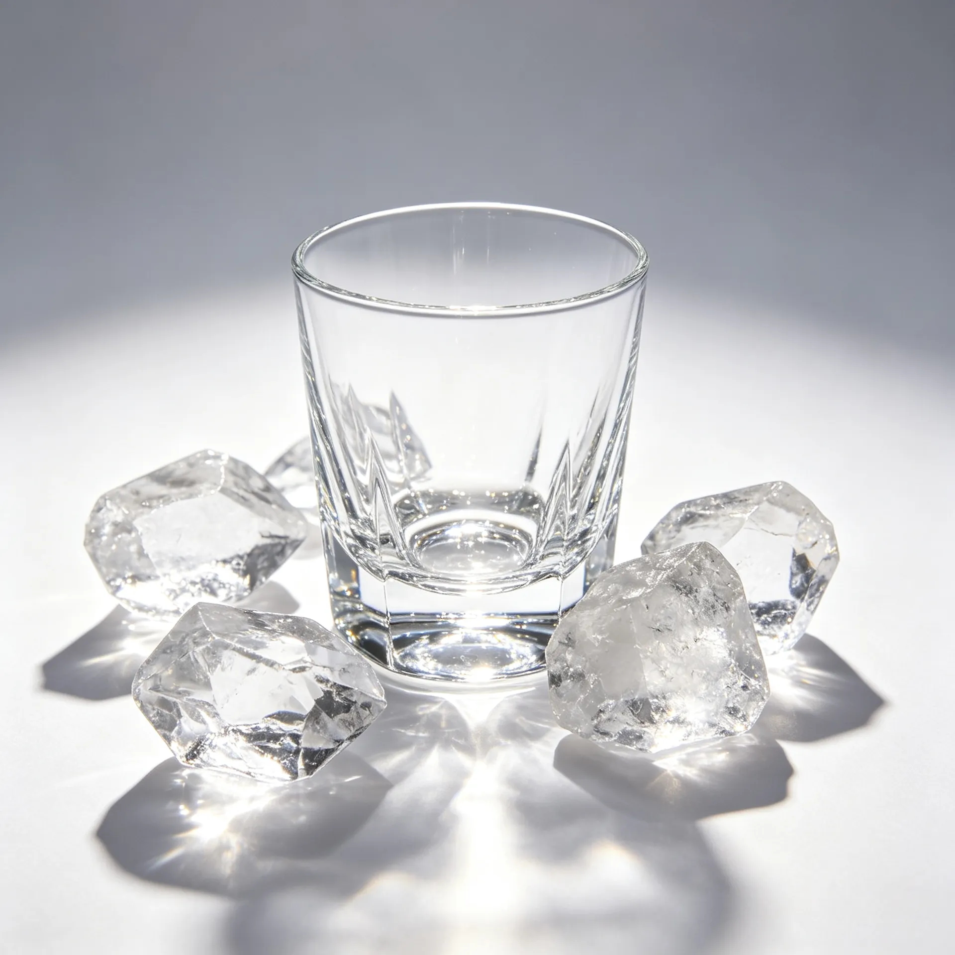 High-grade synthetic art crystal refracting light