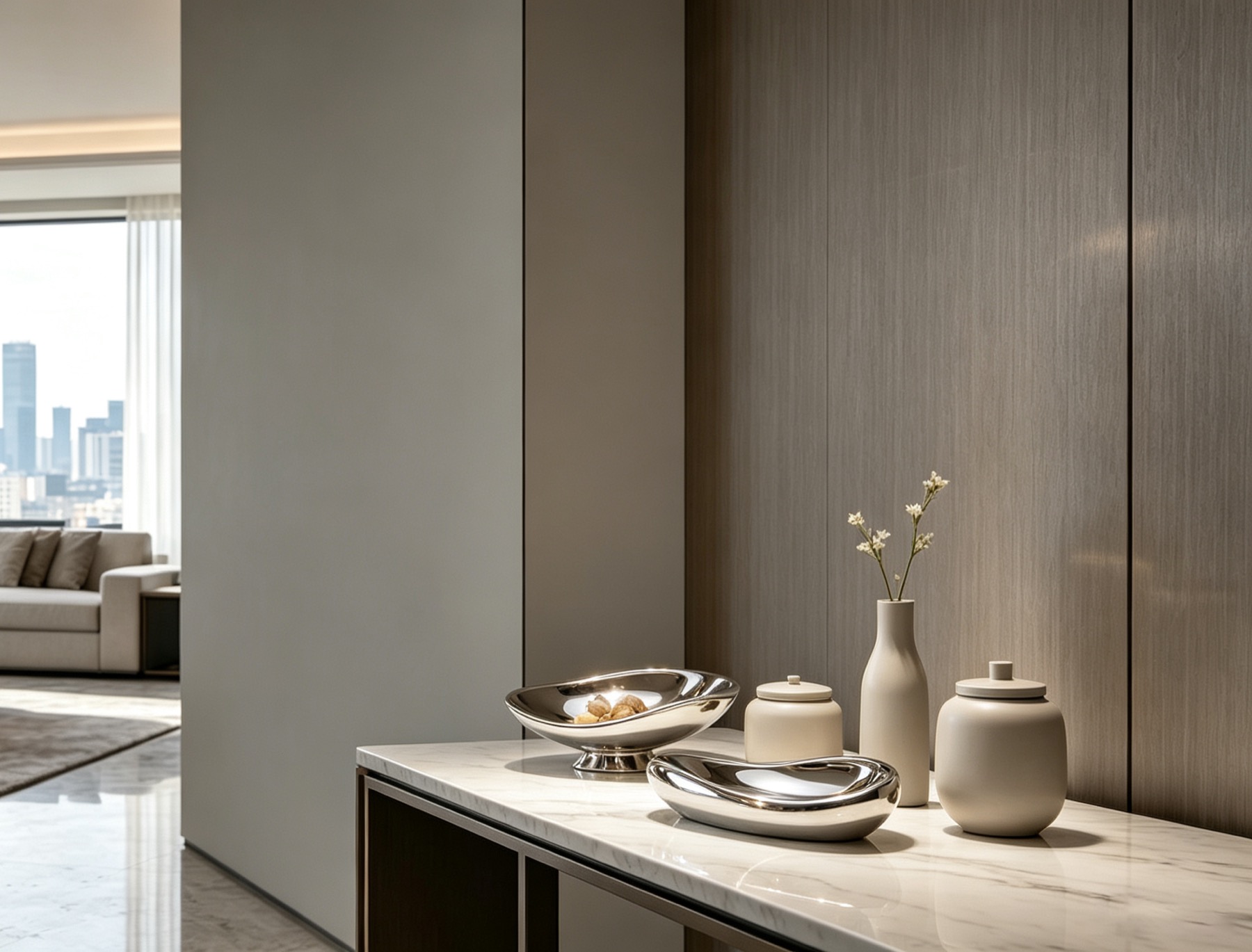 LOUISSANKA stainless-steel art in a contemporary kitchen setting
