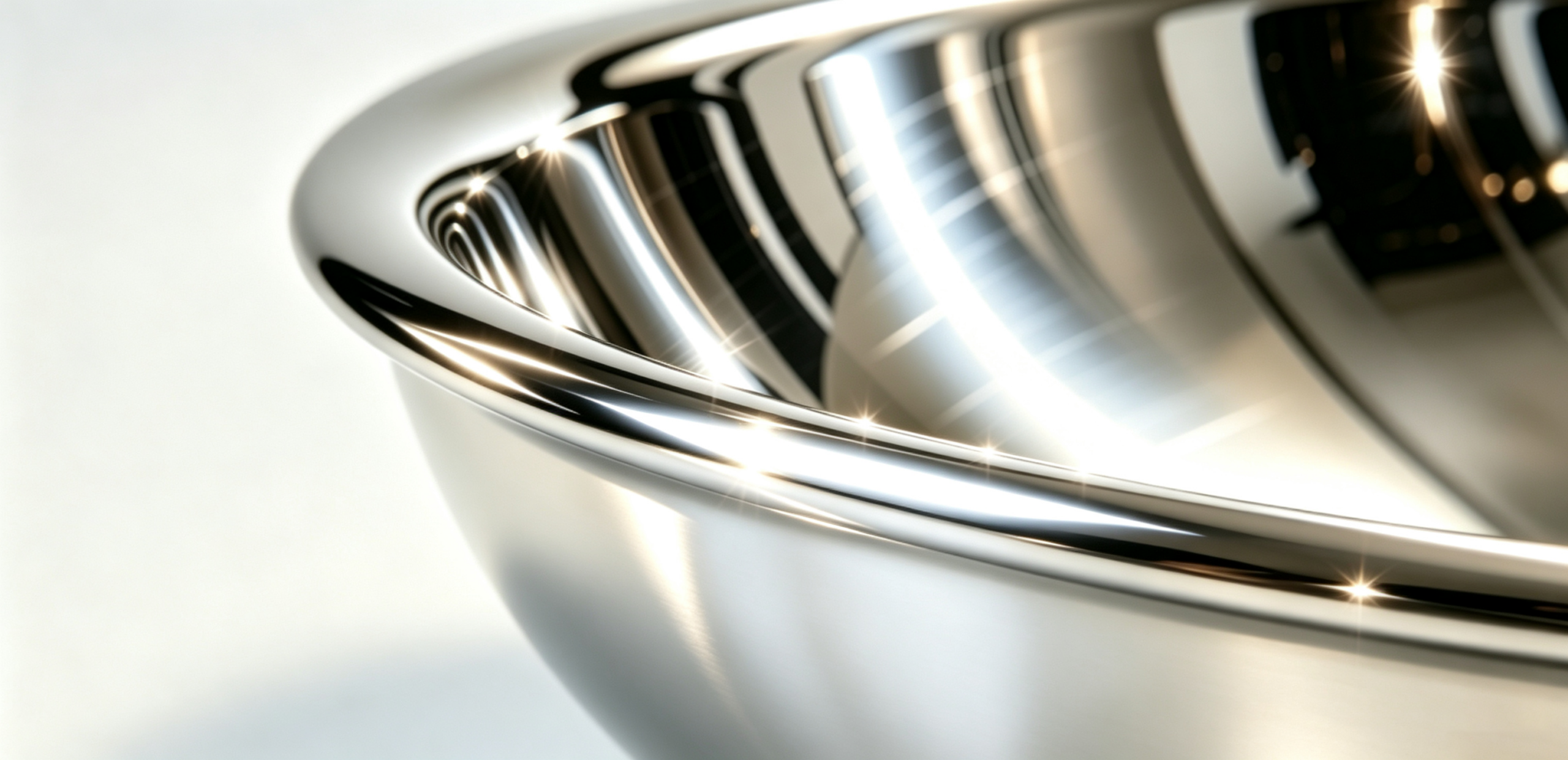 Mirror polished 304 stainless steel artware close-up